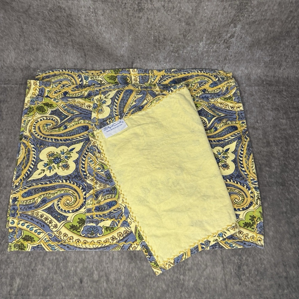 April Cornell Placemats 4 Paisley Floral Table Linens Green Blue Dining Room